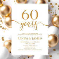 Minimalistisk Champagne 60-års bröllopsjubileum