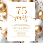 Minimalistisk Champagne 75:e Bröllop-årsdag Inbjudningar<br><div class="desc">Det här är en minimal,  minimalistisk Champagne White 75:e Bröllop-årsjubileum!</div>