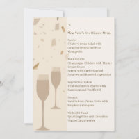 Minimalistisk Champagnefestmeny | Elegant Beige