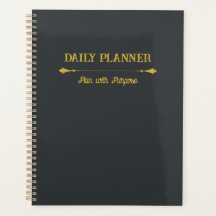 Minimalistisk Charcoal Guld Planerare