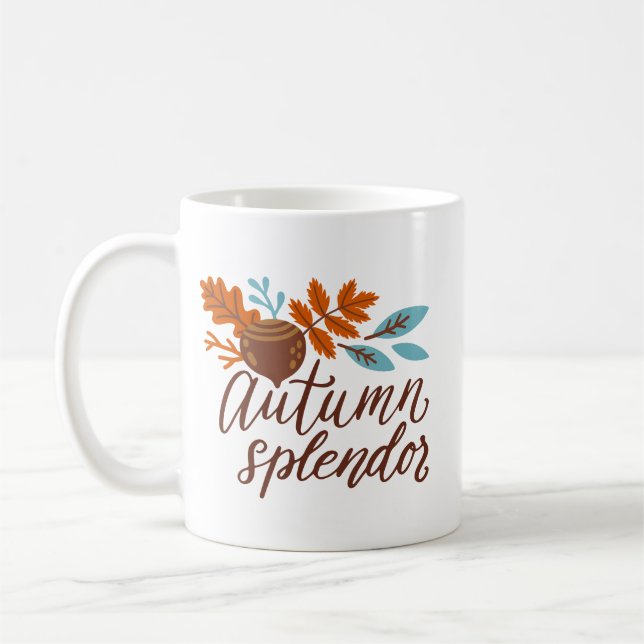 Minimalistisk charming Aesthetic Autumn Splendor Kaffemugg (Vänster)
