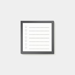 Minimalistisk checklista post-it block