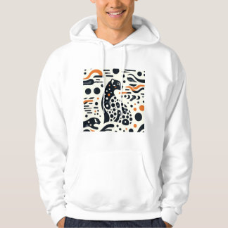 Minimalistisk Cheetah Spot Hooded Sweatshirt