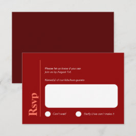 Minimalistisk Cherry Red and White-OSA kort