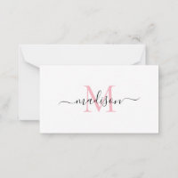 Minimalistisk Chic av Elegant Monogram   Rosa av s