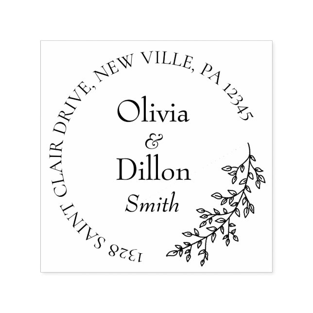 Minimalistisk Chic Black Löv-utandningsskript Bröl Självfärgande Stämpel (Design)