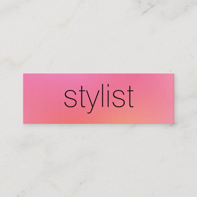 Minimalistisk Chic, blandad bakgrund Mini Visitkort (Framsida)