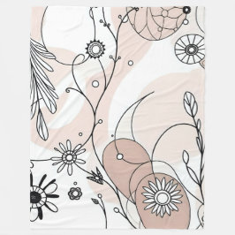 Minimalistisk Chic Boho Abstrakt Vibes Fleecefilt