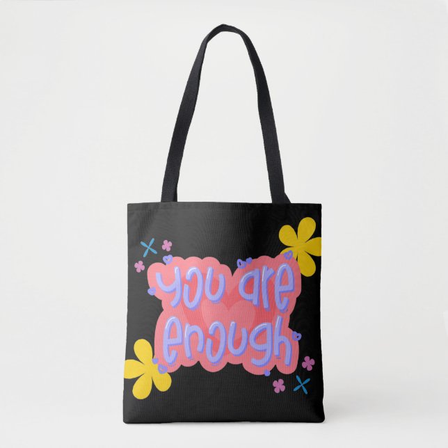 Minimalistisk chic design tote tygkasse (Framsida)