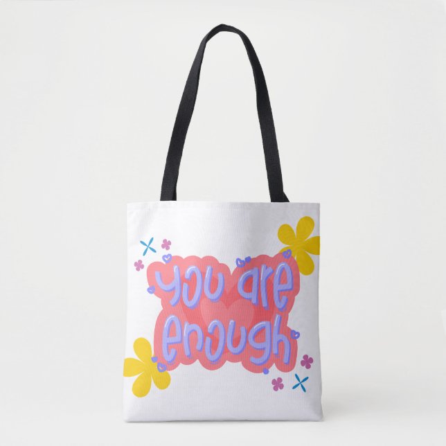 Minimalistisk chic design tote tygkasse (Framsida)
