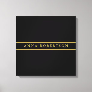 Minimalistisk Chic för Black Guld Färg Professione Canvastryck