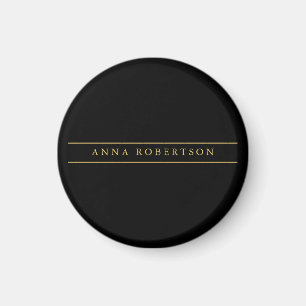 Minimalistisk Chic för Black Guld Färg Professione Magnet