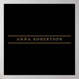 Minimalistisk Chic för Black Guld Färg Professione Poster