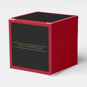 Minimalistisk Chic för Black Red Guld Färg Profess Presentaskar