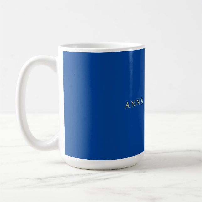 Minimalistisk Chic för djupblått Trendig i Profess Kaffemugg (Vänster)
