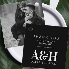 Minimalistisk Chic för enkel Elegant i Bröllop Mon Gåvor Etiketter