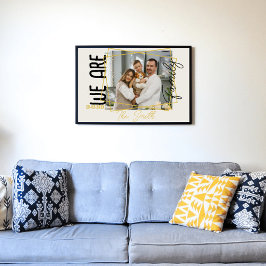 Minimalistisk Chic Guld Anpassad Familjefoto Citat Poster