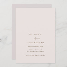 Minimalistisk Chic Guld  Simple Elegant bröllop Inbjudningar