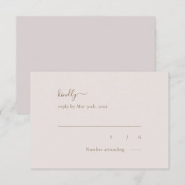 Minimalistisk Chic Guld  Simple Elegant bröllop OSA Kort