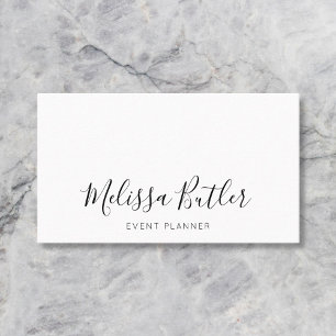 Minimalistisk Chic Handskriven kalligrafi Visitkort