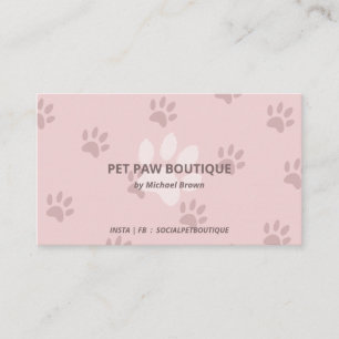 Minimalistisk chic husdjur klor hund katt veterinä visitkort