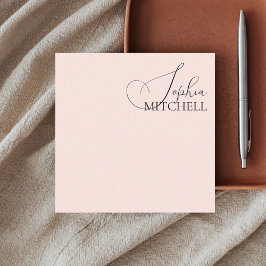 Minimalistisk Chic Kalligrafi Rosenskär Anteckningskort
