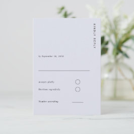 Minimalistisk & Chic Ljusblå Modern Enkel Bröllop OSA Kort