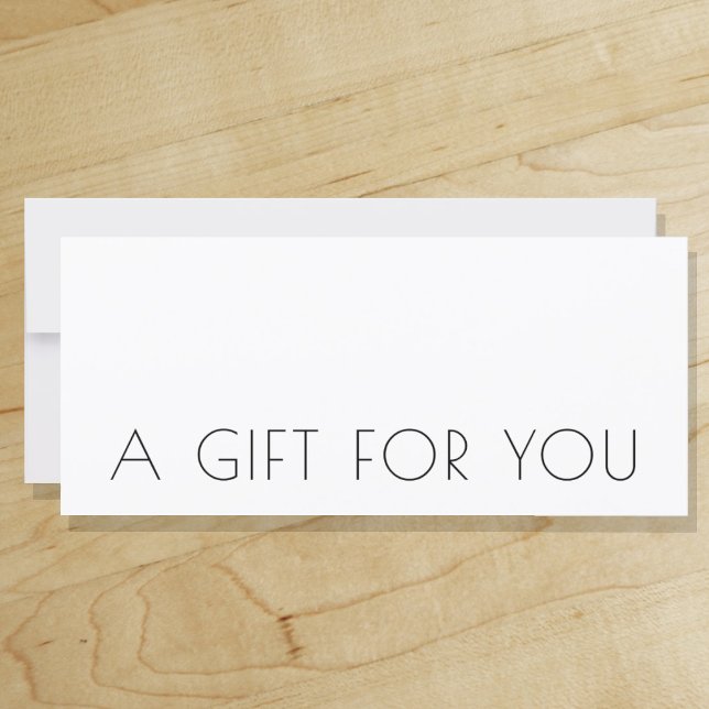 Minimalistisk Chic Modern Presentkort ("Everyday is abundantly beautiful." 
Sincerely Best Wishes from Lucky Design World)
