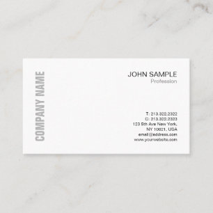 Minimalistisk Chic Modern Professionell Design Whi Visitkort