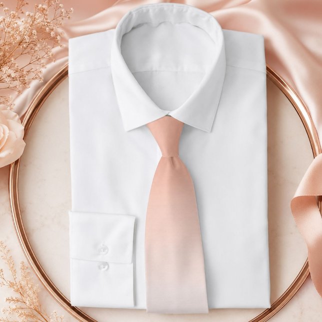 minimalistisk chic pastell dammig rosa ombre rodna slips (minimalist chic pastel dusty rose ombre blush pink neck tie)