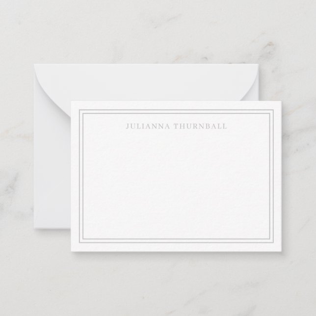 Minimalistisk Chic Ram Personal Stationery Anteckningskort (Framsida)