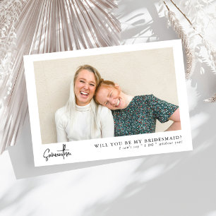 Minimalistisk Chic-skript, fotobrudesmaid Frieri