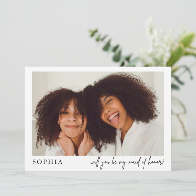 Minimalistisk Chic, svart foto Maid of honor Frier (Stående Fram)