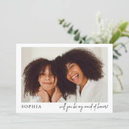 Minimalistisk Chic, svart foto Maid of honor Frier