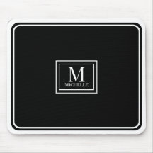 Minimalistisk Chic Svart Monogram Dubbelkant