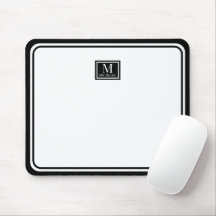 Minimalistisk Chic Svart Monogram Dubbelkant