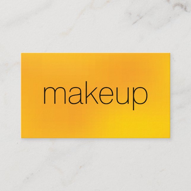 Minimalistisk Chic text med gulBlend-bakgrund Visitkort (Framsida)