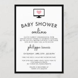 Minimalistisk Chic, Virtuellare babyskor Inbjudningar