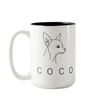 Minimalistisk Chihuahua Enkel Linje Konst | Herita