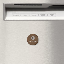 Minimalistisk Chokladbrun Personlig Namnskylt Magnet