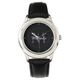 Minimalistisk cirkel, modernt monogram, inledande armbandsur