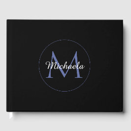 Minimalistisk cirkel, modernt monogram, inledande  gästböcker