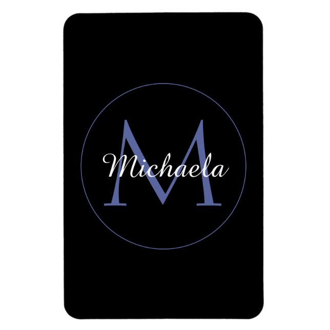 Minimalistisk cirkel, modernt monogram, inledande  magnet (Vertikal)