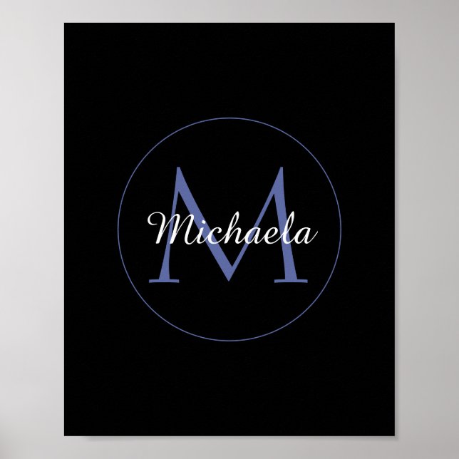 Minimalistisk cirkel, modernt monogram, inledande  poster (Framsidan)