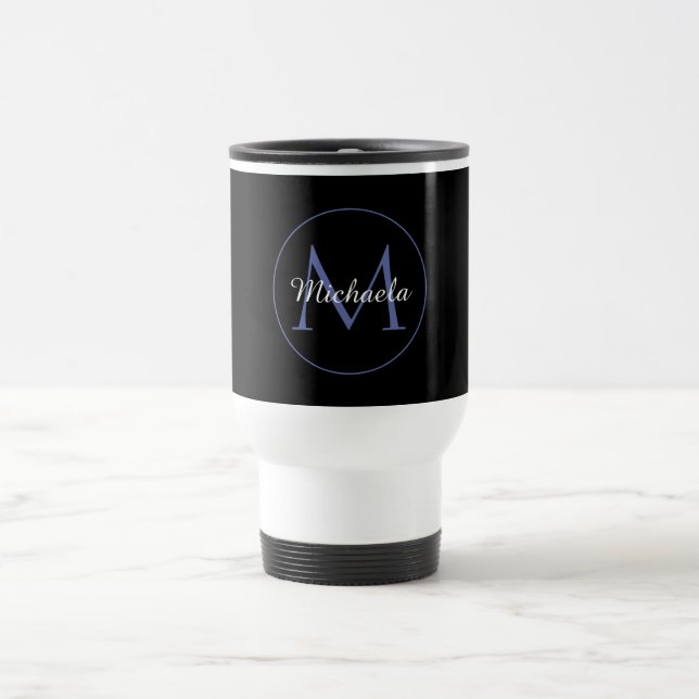 Minimalistisk cirkel, modernt monogram, inledande  resemugg (Center)