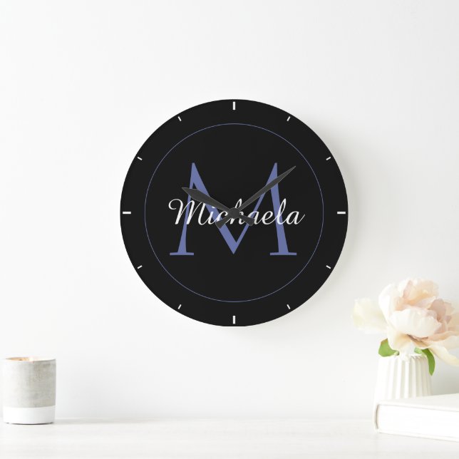 Minimalistisk cirkel, modernt monogram, inledande  stor klocka (Hem)