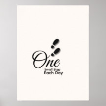 Minimalistisk Citat Poster – “Ett Litet Steg Varje