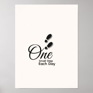 Minimalistisk Citat Poster – “Ett Litet Steg Varje