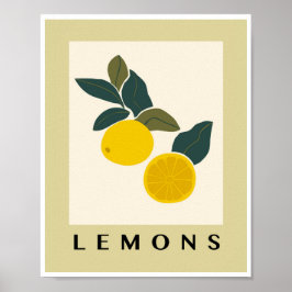 Minimalistisk citatronig köksart poster