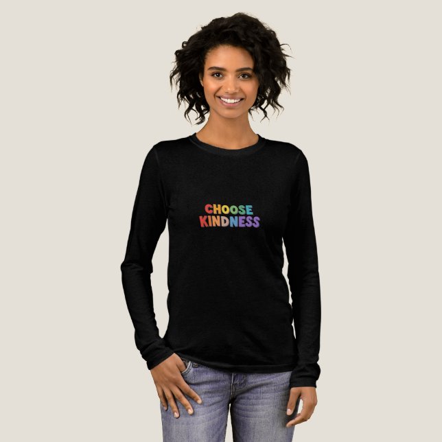 Minimalistisk citattecken för "Välj kindness" - da T Shirt (Hel framsida)